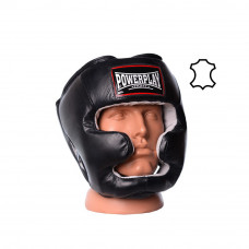 Шлем боксерский тренировочный PowerPlay Black Nubuk