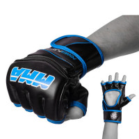 Перчатки для ММА PowerPlay Black-Blue Перчатки для ММА PowerPlay Black-Blue