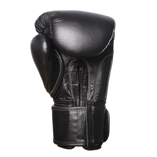 Перчатки боксерские PowerPlay Classic Black (Натур. кожа) - Фото 4