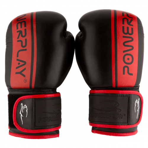 Перчатки для бокса PowerPlay Black-Red - Фото 2