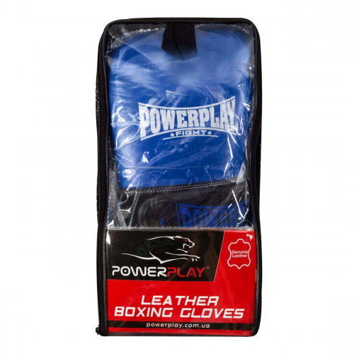 Перчатки для бокса PowerPlay Classic Blue - Фото 8