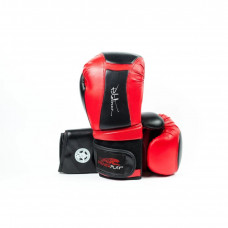 Перчатки для бокса PowerPlay Black-Red (кожа+PU)
