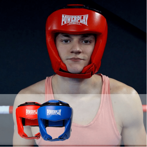 Шлем боксерский PowerPlay Tournament Blue - Фото 6